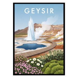 Geysir Geothermal Area Iceland Poster