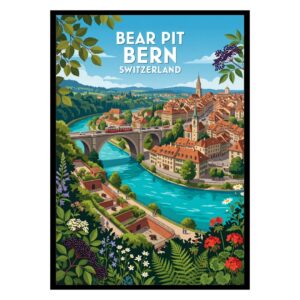 Bear Pit Bern Switzerland Poster