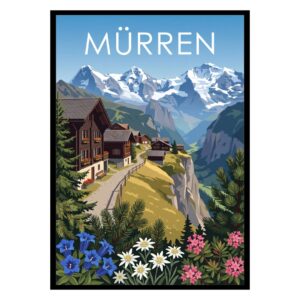 Murren Alpine Village Switzerland Poster