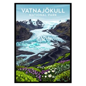 Vatnajökull National Park Iceland Poster