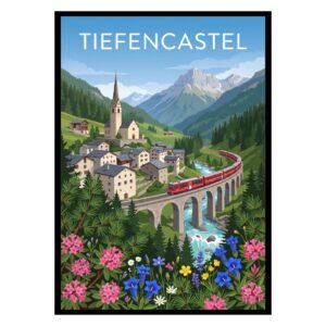 Tiefencastel Switzerland Poster