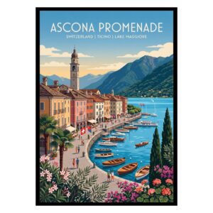 Ascona Promenade Switzerland Poster
