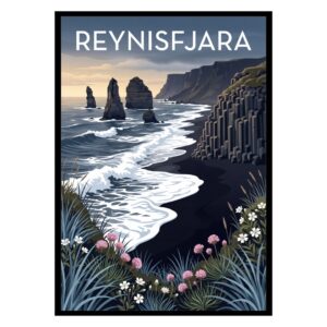 Reynisfjara Black Sand Beach Iceland Poster