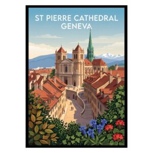 St Pierre Cathedral Geneva Switzerland Poster