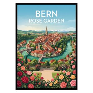 Bern Rose Garden Switzerland Poster