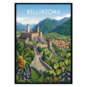 Bellinzona Castles Switzerland Poster