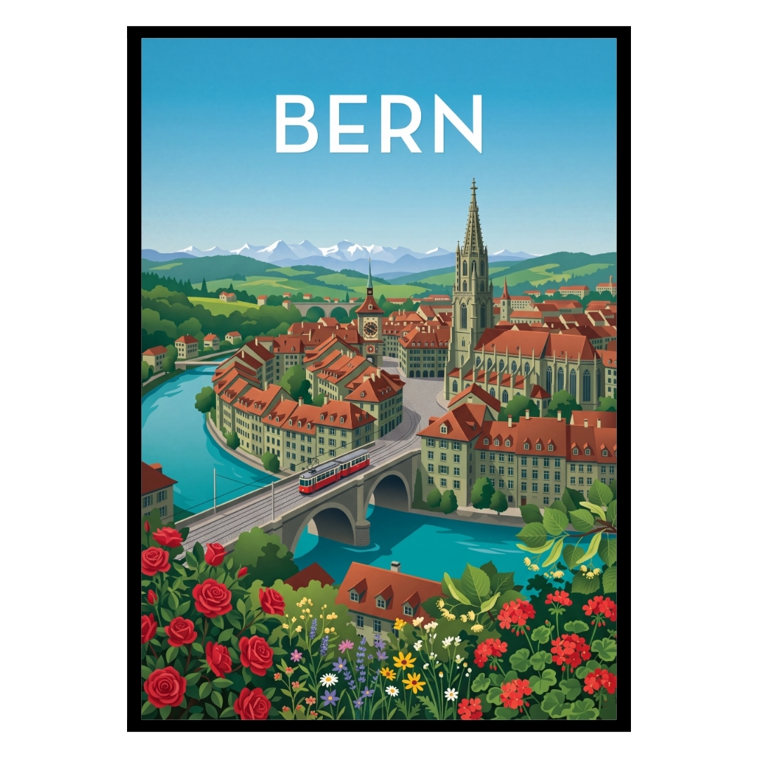 Bern Old Town Switzerland Poster
