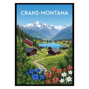 Crans-Montana Resort Switzerland Poster