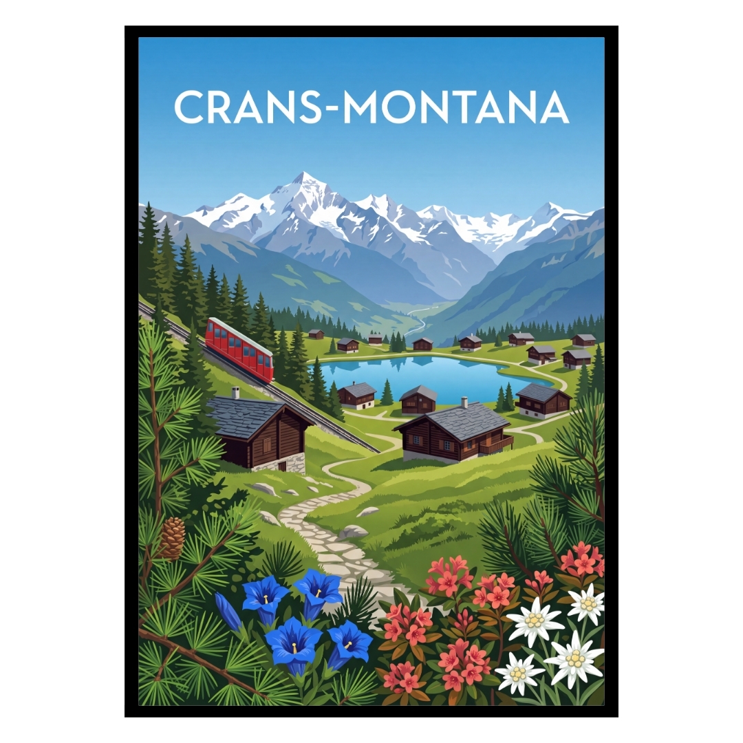 Crans-Montana Resort Switzerland Poster